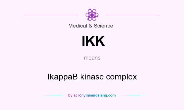 What does IKK mean? It stands for IkappaB kinase complex