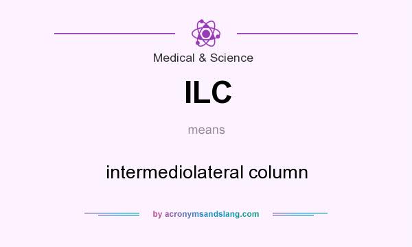 What does ILC mean? It stands for intermediolateral column