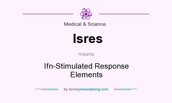 What does Isres mean? It stands for Ifn-Stimulated Response Elements