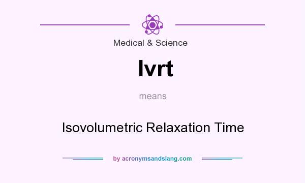 What does Ivrt mean? It stands for Isovolumetric Relaxation Time