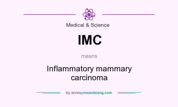 What does IMC mean? It stands for Inflammatory mammary carcinoma