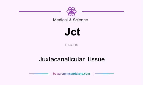 What does Jct mean? It stands for Juxtacanalicular Tissue