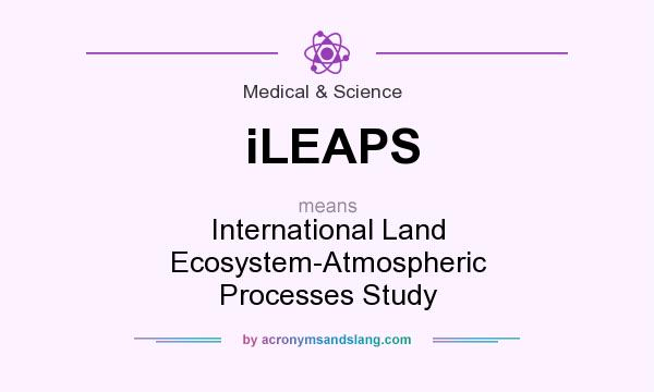 What does iLEAPS mean? It stands for International Land Ecosystem-Atmospheric Processes Study