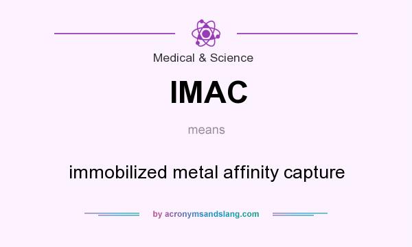 What does IMAC mean? It stands for immobilized metal affinity capture