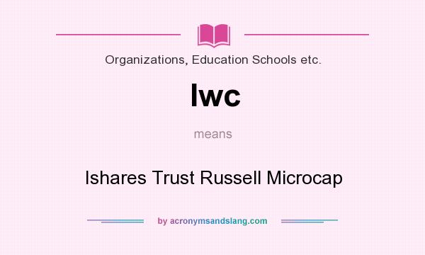 What does Iwc mean? It stands for Ishares Trust Russell Microcap