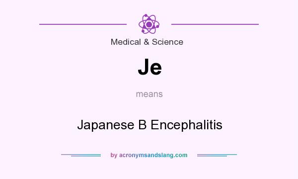 What does Je mean? It stands for Japanese B Encephalitis