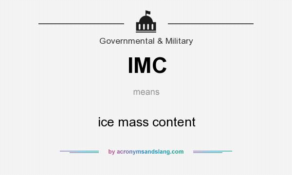 What does IMC mean? It stands for ice mass content