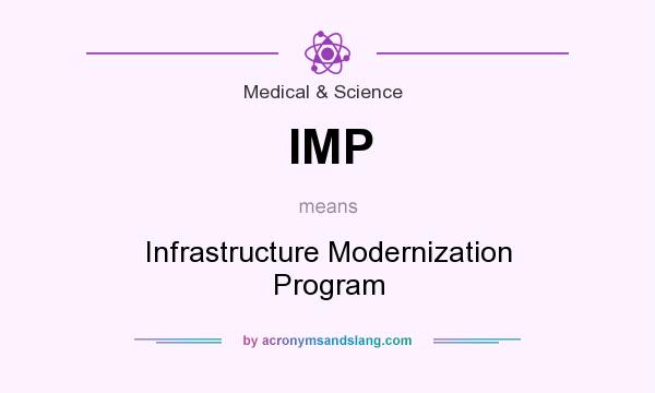 What does IMP mean? It stands for Infrastructure Modernization Program