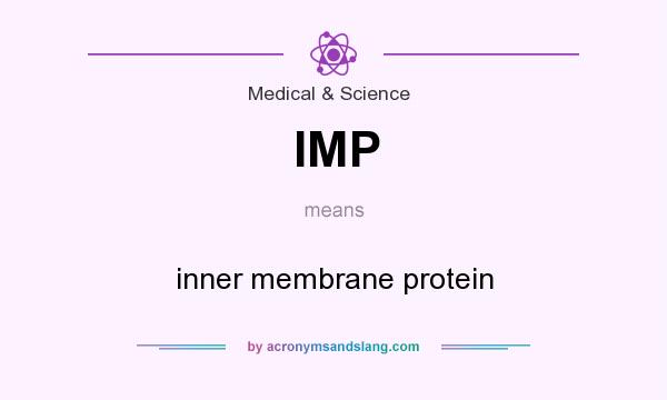 What does IMP mean? It stands for inner membrane protein