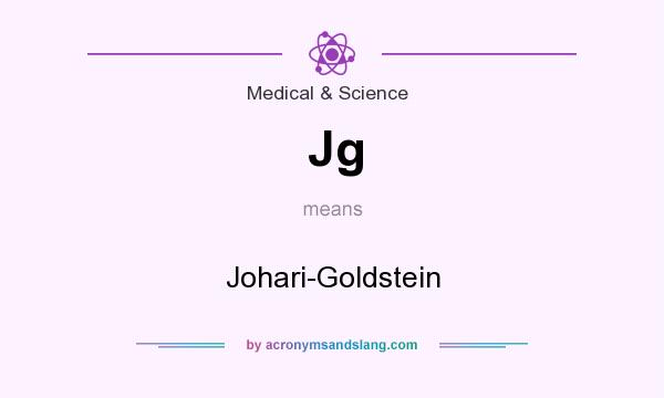What does Jg mean? It stands for Johari-Goldstein