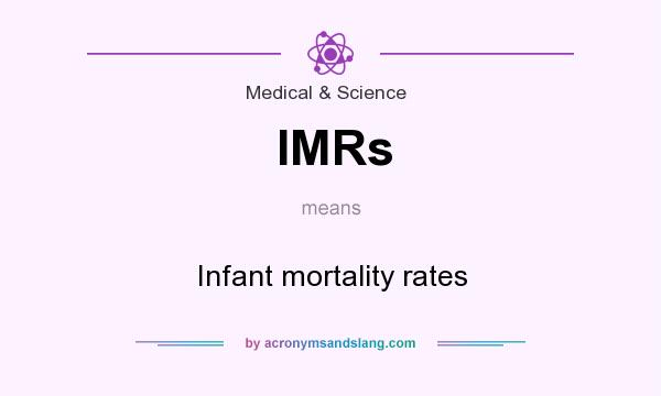 What does IMRs mean? It stands for Infant mortality rates