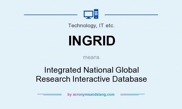 What does INGRID mean? It stands for Integrated National Global Research Interactive Database