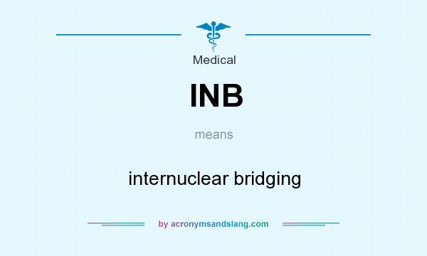 What does INB mean? It stands for internuclear bridging