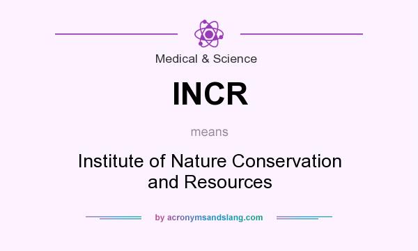 What does INCR mean? It stands for Institute of Nature Conservation and Resources