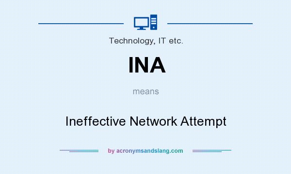 What does INA mean? It stands for Ineffective Network Attempt