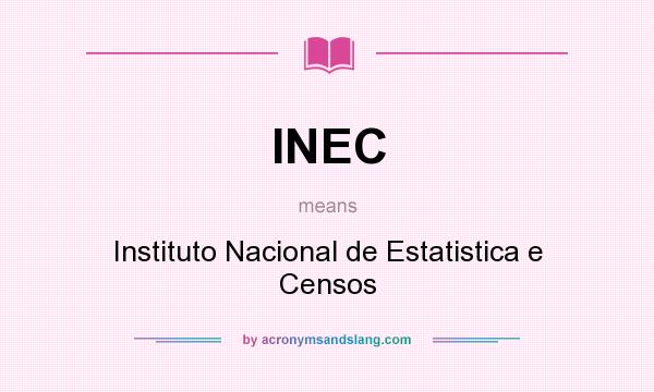 What does INEC mean? It stands for Instituto Nacional de Estatistica e Censos