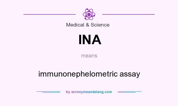 What does INA mean? It stands for immunonephelometric assay