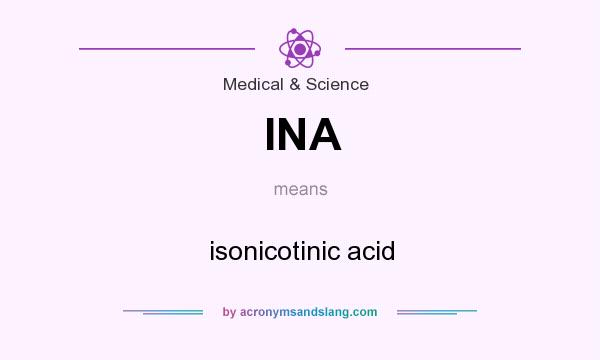 What does INA mean? It stands for isonicotinic acid