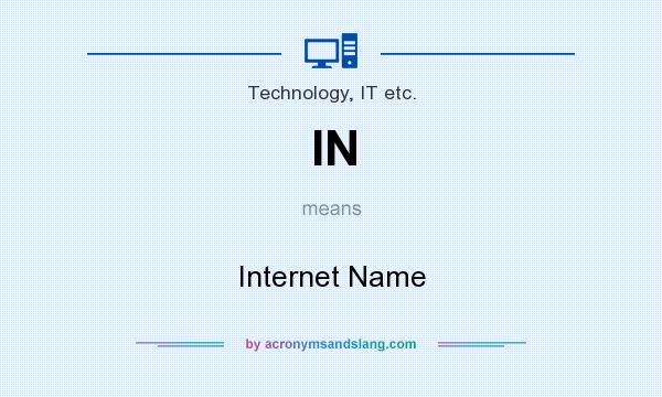 What does IN mean? It stands for Internet Name