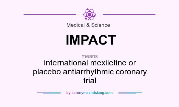 What does IMPACT mean? It stands for international mexiletine or placebo antiarrhythmic coronary trial
