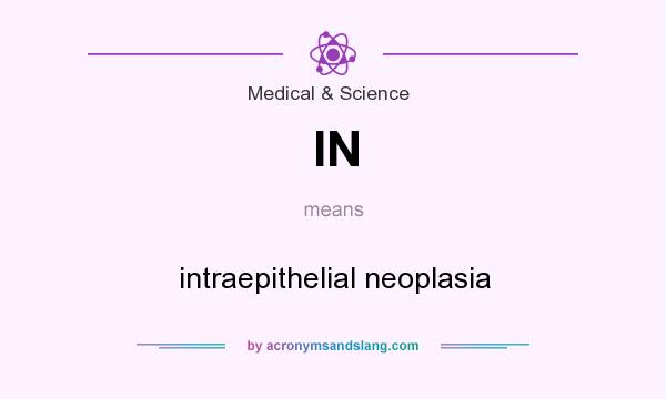 What does IN mean? It stands for intraepithelial neoplasia