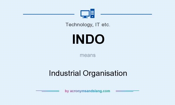 What does INDO mean? It stands for Industrial Organisation