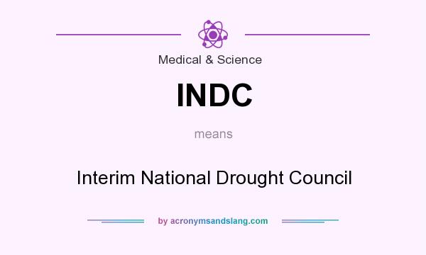 What does INDC mean? It stands for Interim National Drought Council