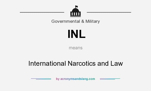 What does INL mean? It stands for International Narcotics and Law