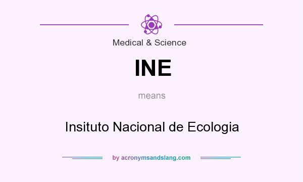 What does INE mean? It stands for Insituto Nacional de Ecologia