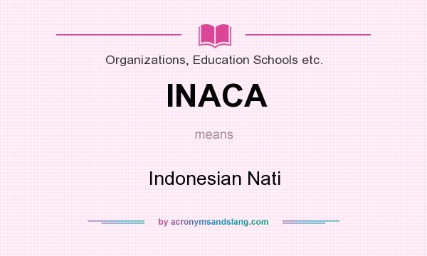 What does INACA mean? It stands for Indonesian Nati