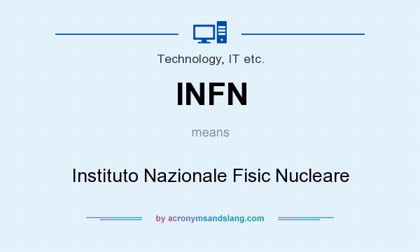 What does INFN mean? It stands for Instituto Nazionale Fisic Nucleare