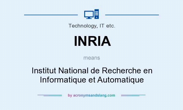 What does INRIA mean? It stands for Institut National de Recherche en Informatique et Automatique