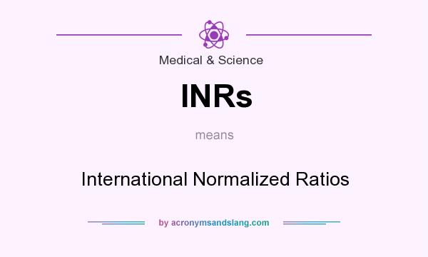 What does INRs mean? It stands for International Normalized Ratios