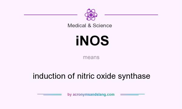 What does iNOS mean? It stands for induction of nitric oxide synthase