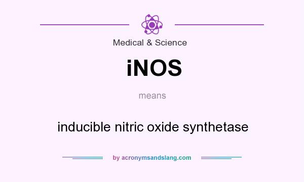 What does iNOS mean? It stands for inducible nitric oxide synthetase