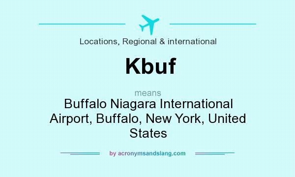 What does Kbuf mean? It stands for Buffalo Niagara International Airport, Buffalo, New York, United States