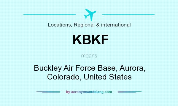 What does KBKF mean? It stands for Buckley Air Force Base, Aurora, Colorado, United States
