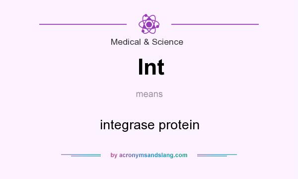 What does Int mean? It stands for integrase protein