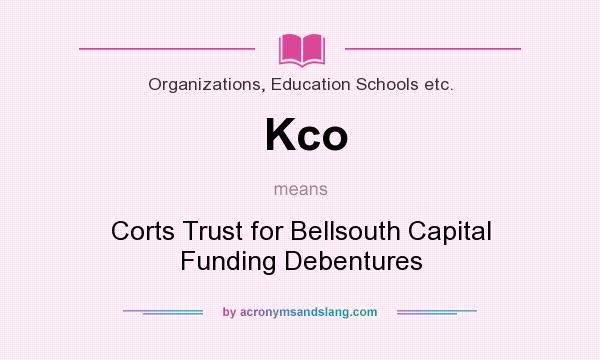 What does Kco mean? It stands for Corts Trust for Bellsouth Capital Funding Debentures