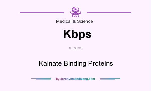 What does Kbps mean? It stands for Kainate Binding Proteins