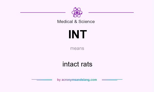 What does INT mean? It stands for intact rats