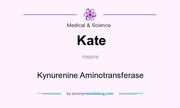 What does Kate mean? It stands for Kynurenine Aminotransferase