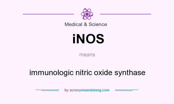 What does iNOS mean? It stands for immunologic nitric oxide synthase