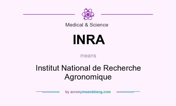 What does INRA mean? It stands for Institut National de Recherche Agronomique