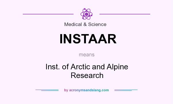 What does INSTAAR mean? It stands for Inst. of Arctic and Alpine Research