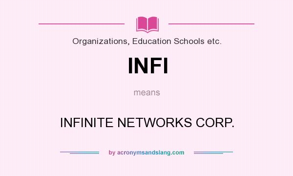What does INFI mean? It stands for INFINITE NETWORKS CORP.