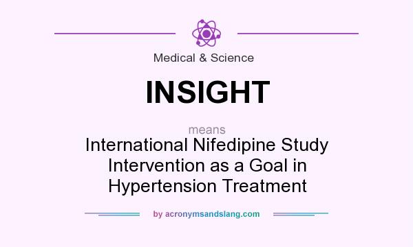 What does INSIGHT mean? It stands for International Nifedipine Study Intervention as a Goal in Hypertension Treatment