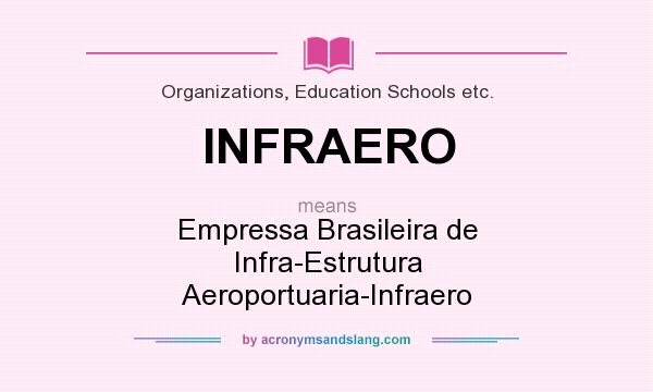 What does INFRAERO mean? It stands for Empressa Brasileira de Infra-Estrutura Aeroportuaria-Infraero