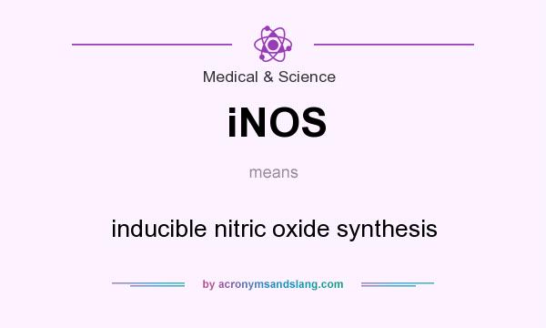 What does iNOS mean? It stands for inducible nitric oxide synthesis