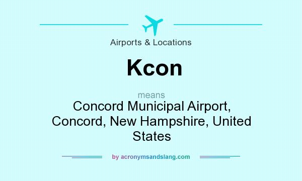 What does Kcon mean? It stands for Concord Municipal Airport, Concord, New Hampshire, United States